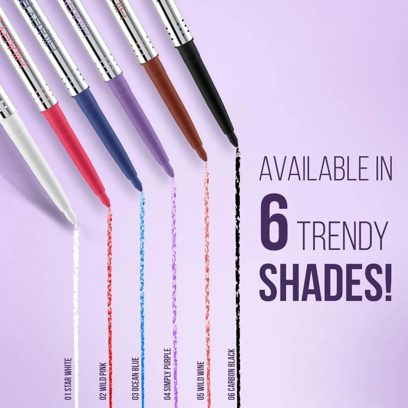 Hilary Rhoda Stroke It Eye Pencil | Coloured Eyeliner and Kajal Pencil | Easy Glide & Quick-Drying Formula | Matte Finish | Built-in Sharpener | 0.26g (Wild Pink | Shade 02) thumbnail 5
